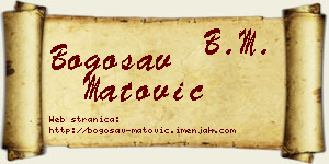 Bogosav Matović vizit kartica